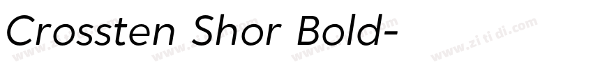Crossten Shor Bold字体转换 Crossten Shor Bold字体转换